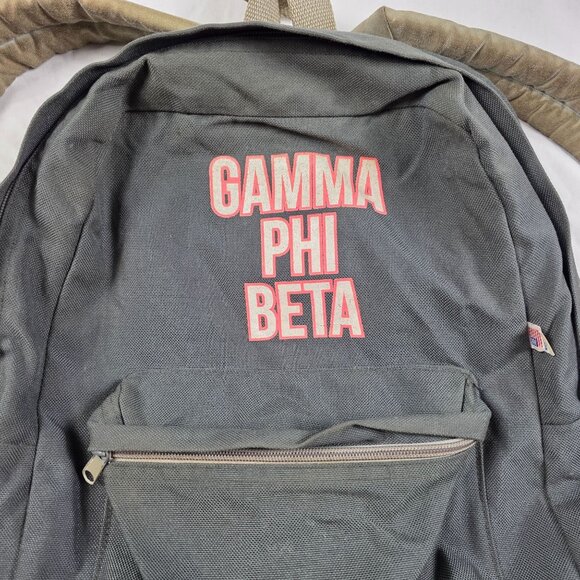 Vintage Gamma Phi Beta American Apparel Black Backpack School College Casual - Picture 5 of 12